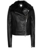 Reiss Tilly Leather And Shearling Jacket