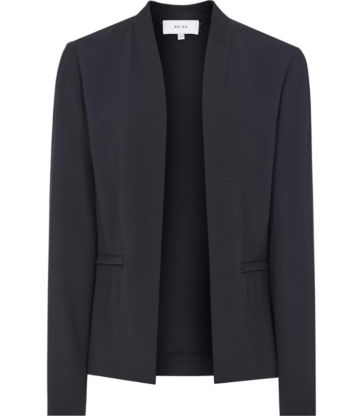 Reiss Bailey - Womens Open-front Jacket In Blue, Size 4