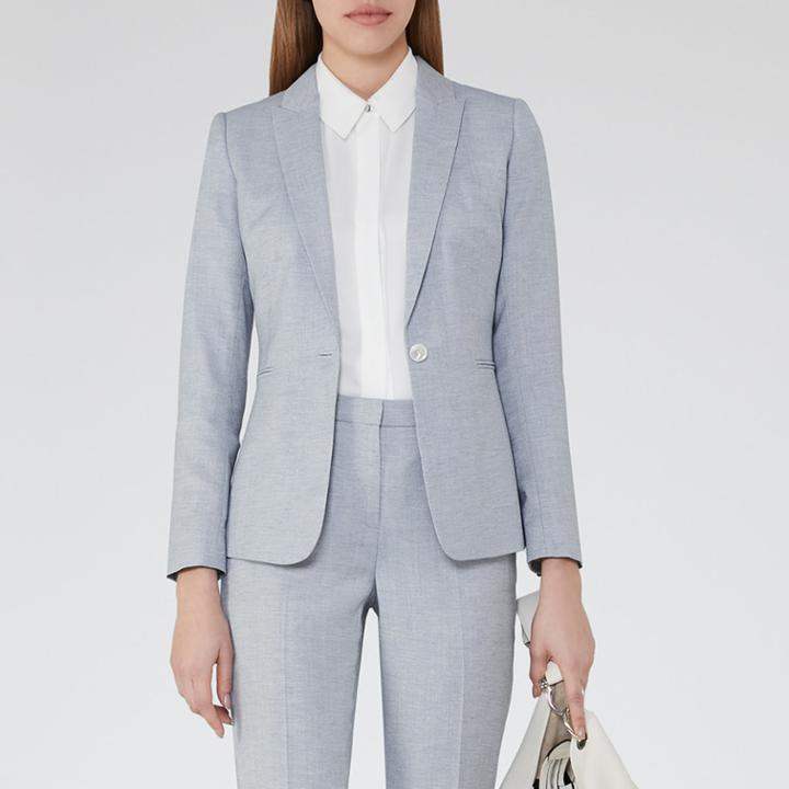 Reiss Wren Jacket - Womens Single-breasted Blazer In Blue