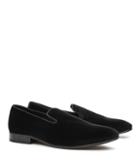 Reiss Eddie - Mens Velvet Slippers In Black, Size 9