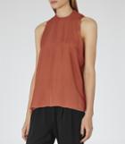 Reiss Oslo - Womens Layered Top In Brown, Size 14