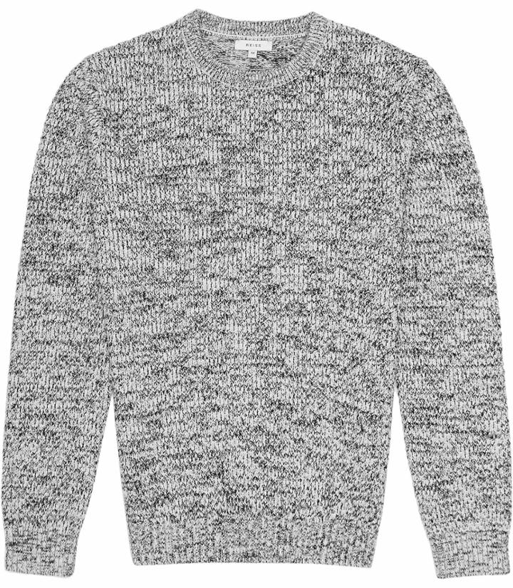 Reiss Turbine - Mens Flecked Jumper In Black, Size Xs