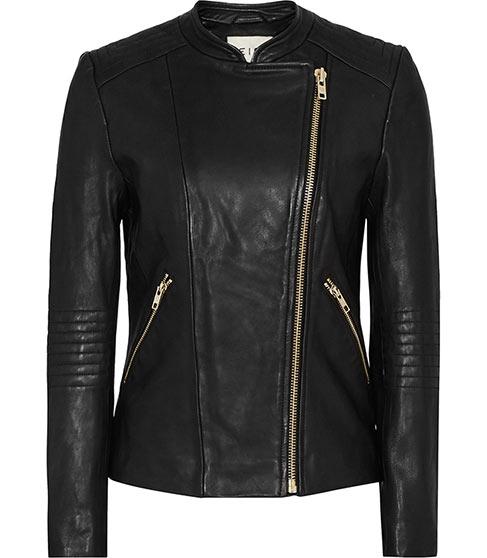 Reiss Anna Collarless Biker Jacket