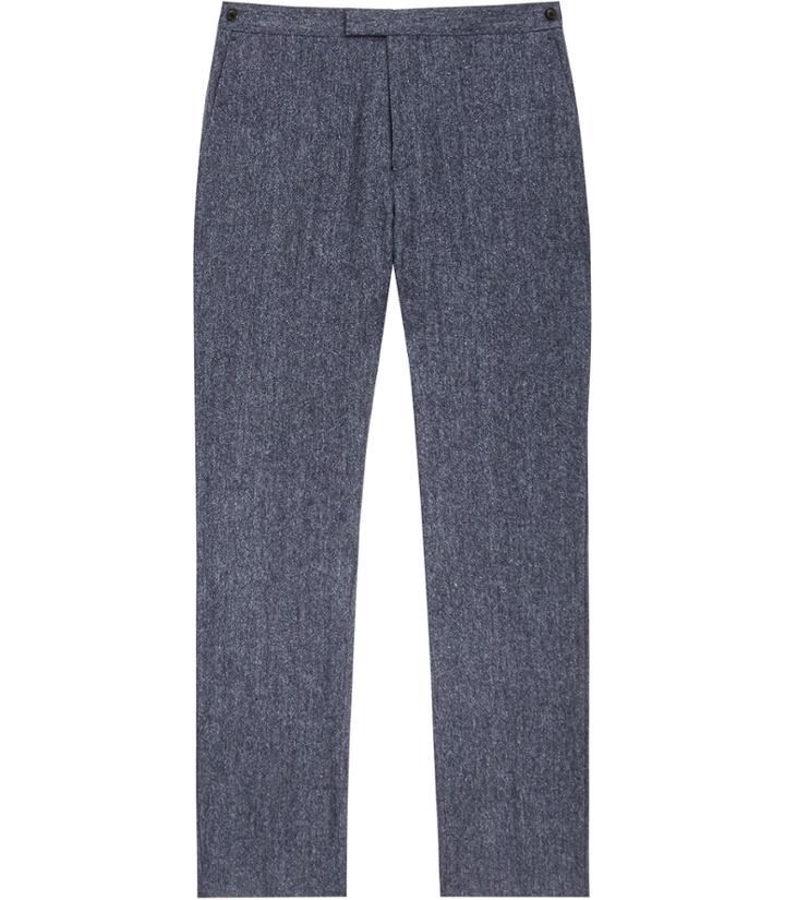 Reiss Tanaka T - Mens Modern Tailored Trousers In Blue, Size 28