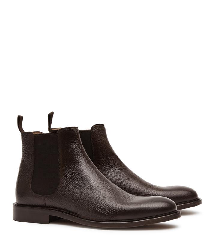 Reiss Tenor Leather - Mens Leather Chelsea Boots In Brown, Size 7