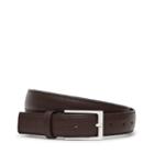 Reiss Theo - Mens Grained Leather Belt In Brown