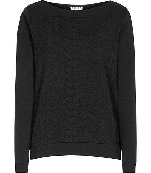 Reiss Riley Quilted Sweatshirt