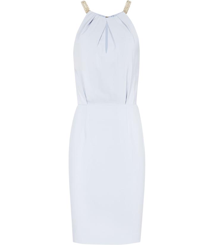Reiss Odessa - Womens Chain Neck Detail Dress In Blue, Size 8