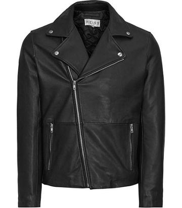 Reiss Langham Leather Biker Jacket