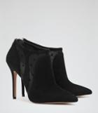 Reiss Bay - Womens Suede Ankle Boots In Black, Size 3