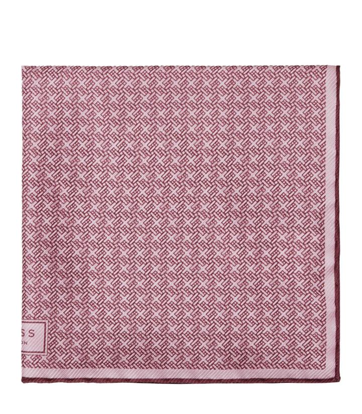 Reiss Martini - Mens Silk Pocket Square In Red, Size One Size