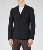 Reiss Curtis B - Mens Wool Double-breasted Blazer In Blue, Size 34