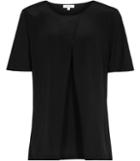 Reiss Larsen - Womens Silk-front T-shirt In Black, Size Xs
