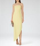 Reiss Rima - Womens Strapless Asymmetric Maxi Dress In Yellow, Size 4