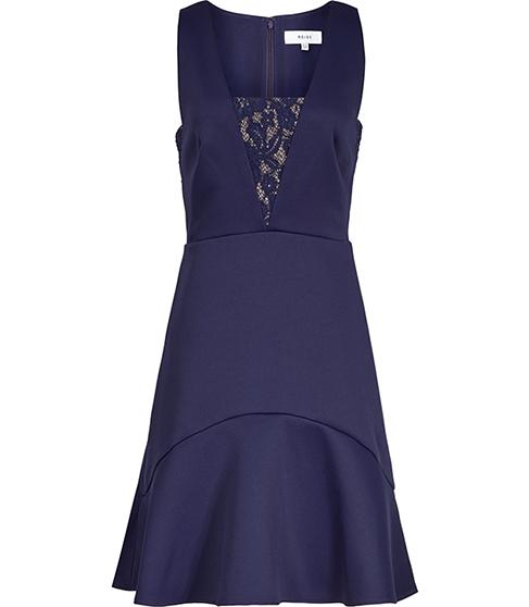 Reiss Hudson Lace-insert Dress