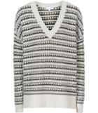 Reiss Eshan - Womens Textured V-neck Jumper In White, Size Xs