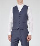 Reiss Harry W - Modern Fit Waistcoat In Blue, Mens, Size 38