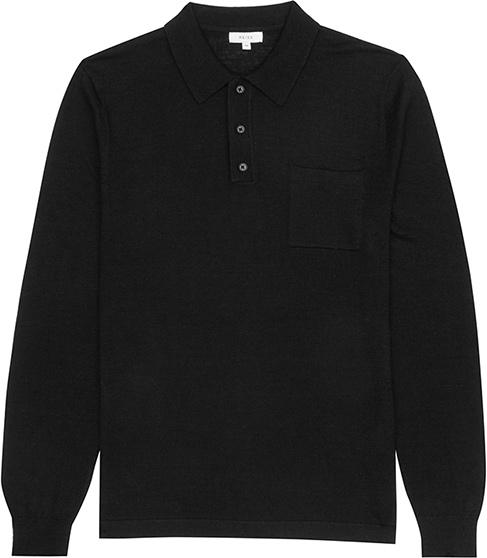 Reiss Bombay Wool And Linen Polo Shirt