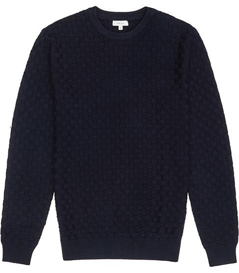Reiss Louis Textured Crew-neck Jumper