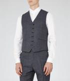 Reiss Host W - Wool Modern Waistcoat In Blue, Mens, Size 38