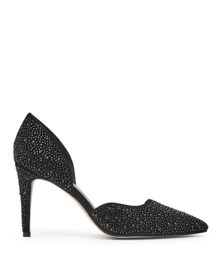 Reiss Sofia - Womens Crystal-embellished Shoes In Black, Size 3