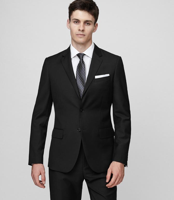 Reiss Harry B - Modern-fit Wool Blazer In Black, Mens, Size 34