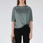 Reiss Ashleigh - Womens Embroidery Detail Top In Green