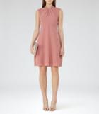 Reiss Beauvoir - Womens Twist-neck Dress In Red, Size 10
