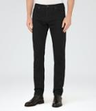 Reiss Jonny - Mens Slim Tapered Jeans In Black, Size 28