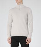 Reiss Sylvester - Half Zip Jumper In Brown, Mens, Size M