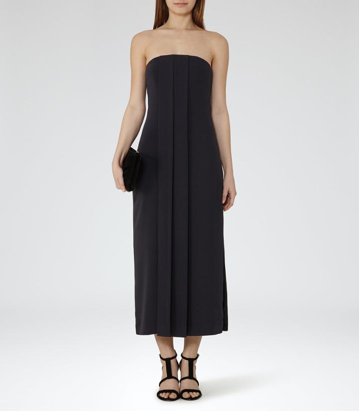 Reiss Giorgia - Womens Strapless Dress In Blue, Size 6