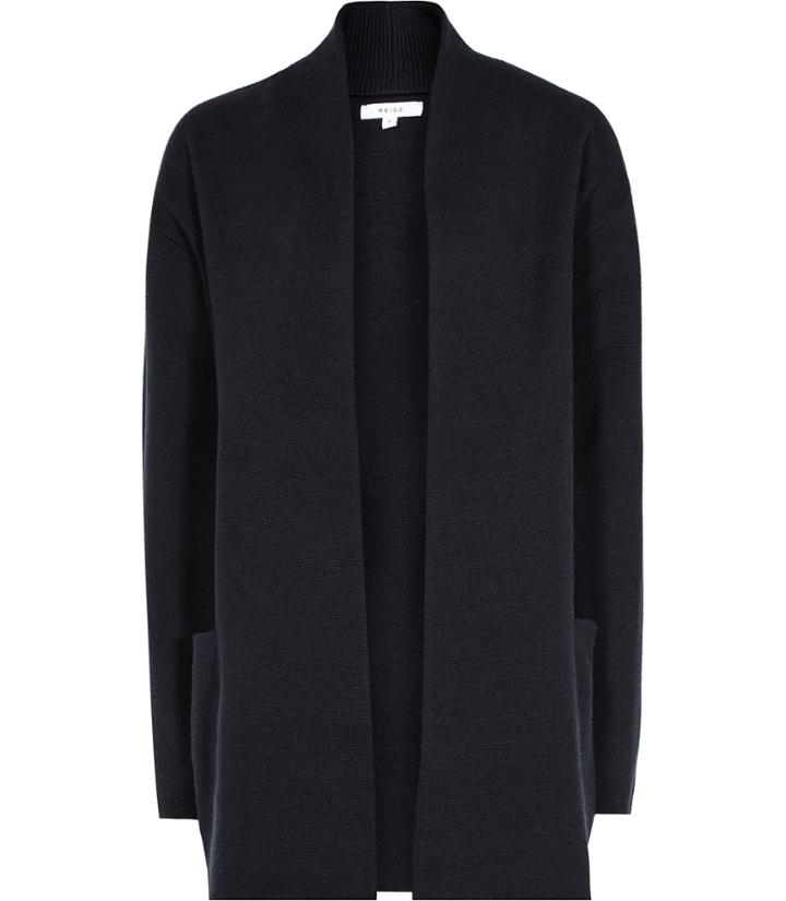 Reiss Hettie - Womens Longline Chunky Cardigan In Blue, Size Xs