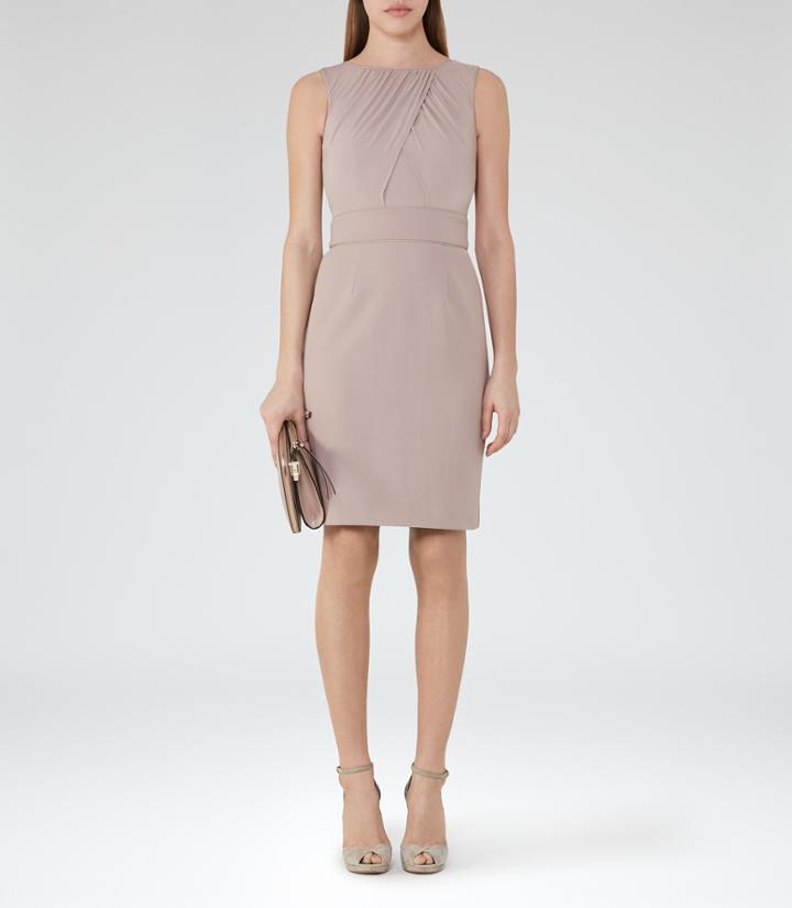 Reiss Benoit - Cross-front Dress In Grey, Womens, Size 2