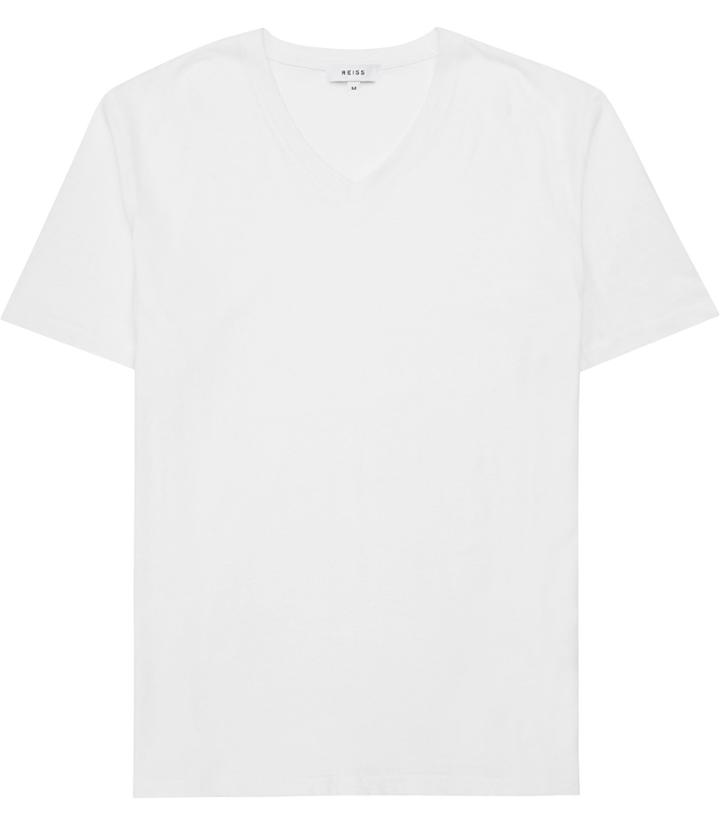 Reiss Dayton - Mens V-neck T-shirt In White, Size Xs