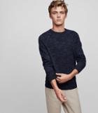 Reiss Senior - Tonal Knitted Jumper In Blue, Mens, Size Xs