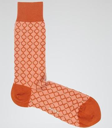 Reiss Barney Diamond Textured Sock