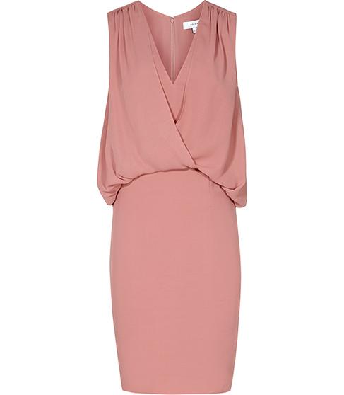 Reiss Loralie Draped-front Dress
