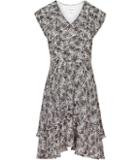 Reiss Canyon Printed Tiered-hem Dress