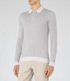 Reiss Mountain - Mens Textured Polo Shirt In Grey, Size Xs