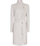 Reiss Hetty - Belted Wrap-front Coat In Brown, Womens, Size 0