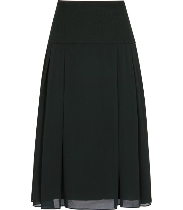 Reiss Davina - Womens Pleated Midi Skirt In Green, Size 4