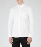 Reiss Ainslee - Cotton Oxford Shirt In White, Mens, Size L