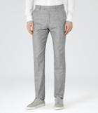 Reiss Roman T - Mens Herringbone Trousers In Grey, Size 30