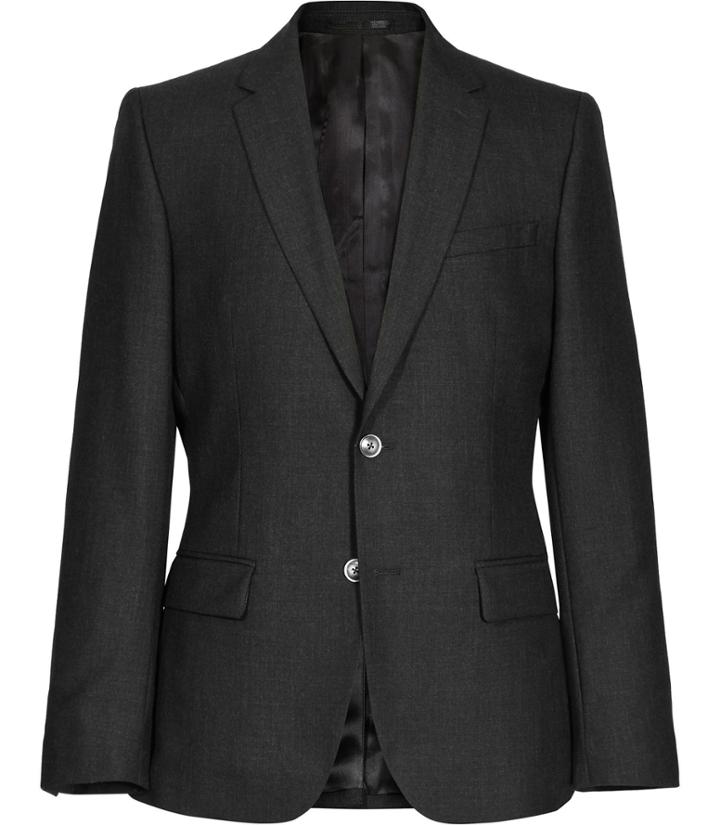 Reiss Farrow B - Mens Notch Lapel Wool Blazer In Grey, Size 38