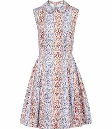 Reiss Hudson Fit And Flare Collared Dress