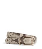 Reiss Sari Snake - Snake-print Leather Belt In White, Womens, Size Xs