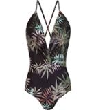 Reiss Larena Printed Plunge-front Swimsuit