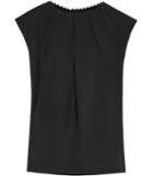 Reiss Livia - Womens Button-back Top In Black, Size 6
