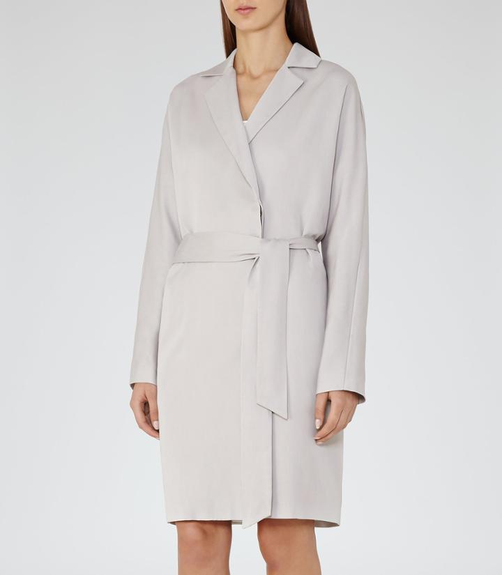 Reiss Manhattan - Fluid Trench Coat In Brown, Womens, Size 0