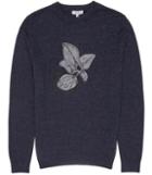 Reiss Kew - Mens Embroidered Jumper In Blue, Size Xs